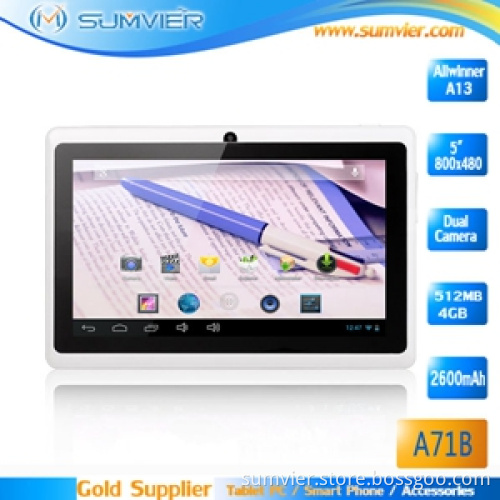 7" 5 Point Capacitive Screen 800X480p Allwinner Processor Android 4.2 Tablet (A71B)
